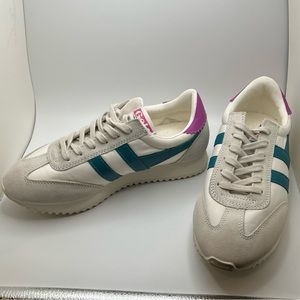 Gola Boston 78 Comfort Sneakers Women Sz 7 Off White/Teal/Fuschia MSRP $95 NWOB.